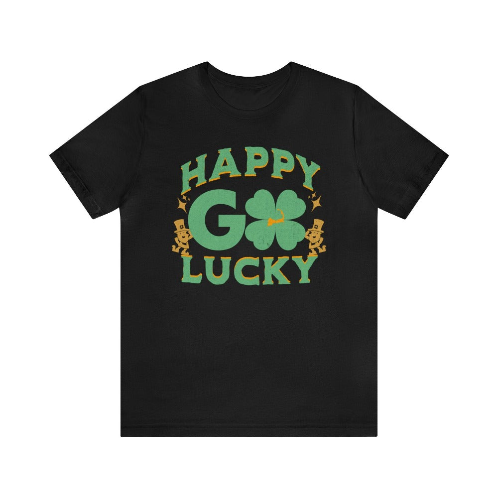 Happy Go Lucky Irish Black T-Shirt