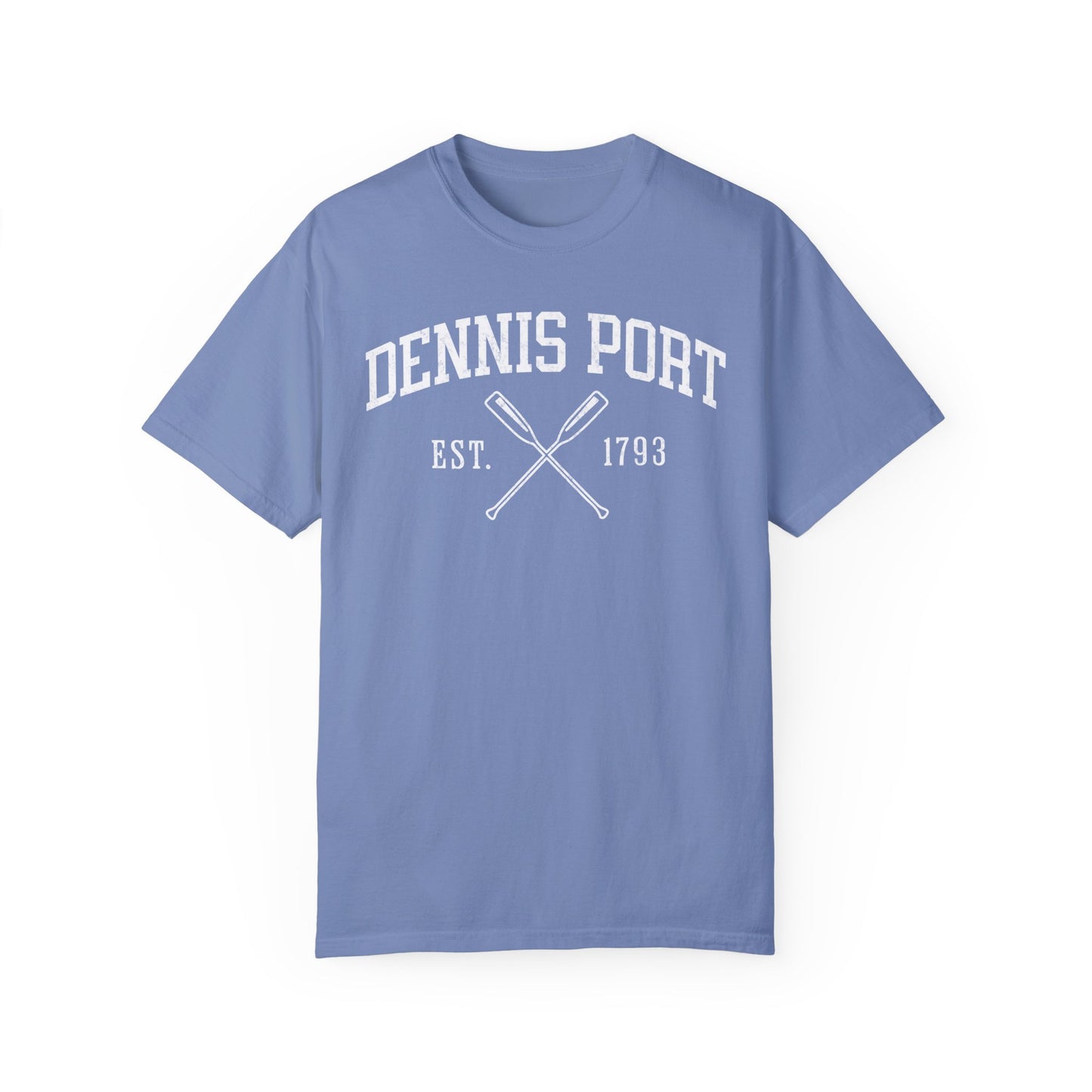 Dennis Port Crossed Oars T-Shirt in Washed Denim