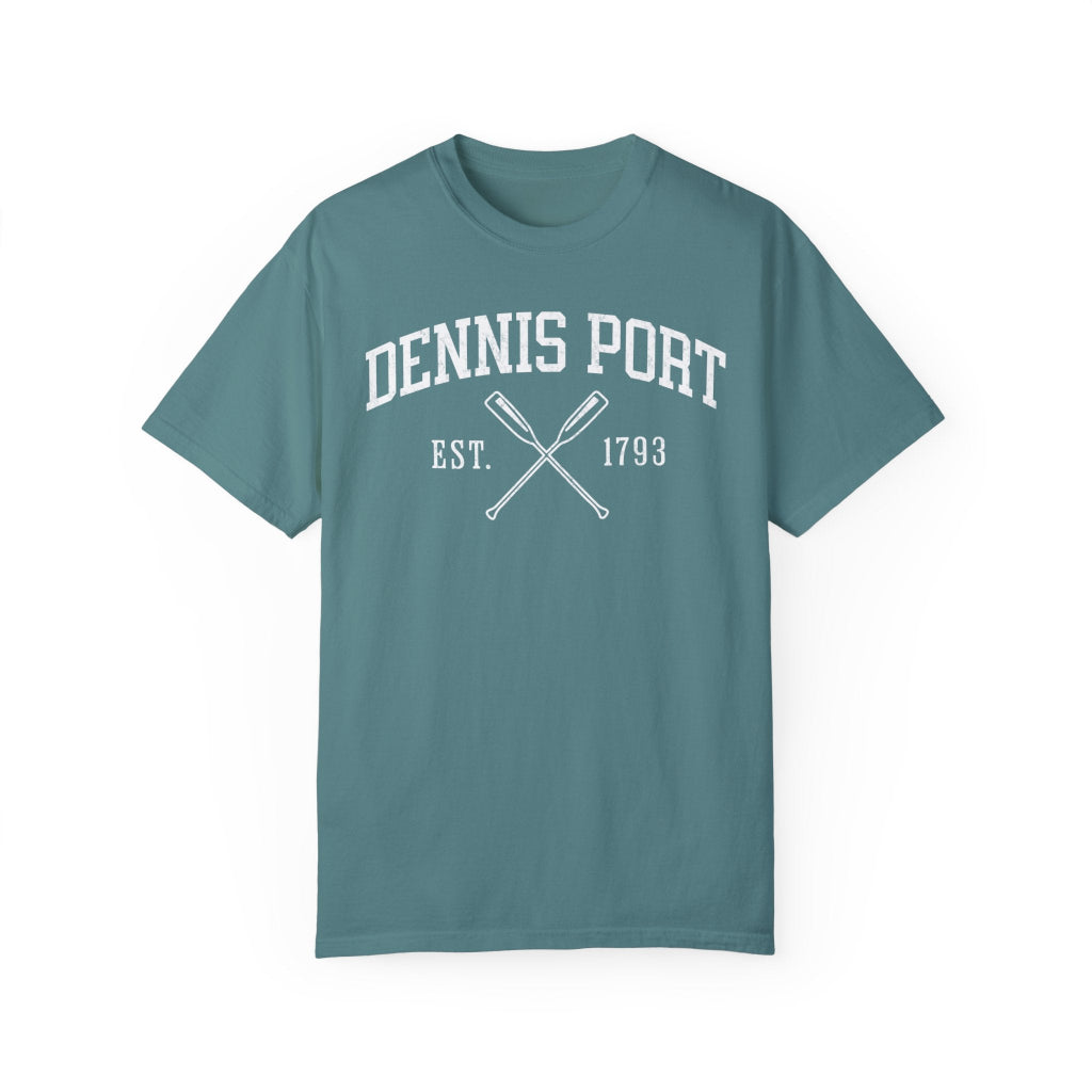 Dennis Port Crossed Oars T-Shirt in Blue Spruce