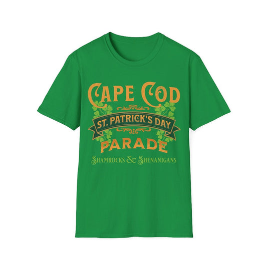 Cape Cod St. Patrick's Day Parade Shamrocks & Shenanigans Irish Green T-Shirt