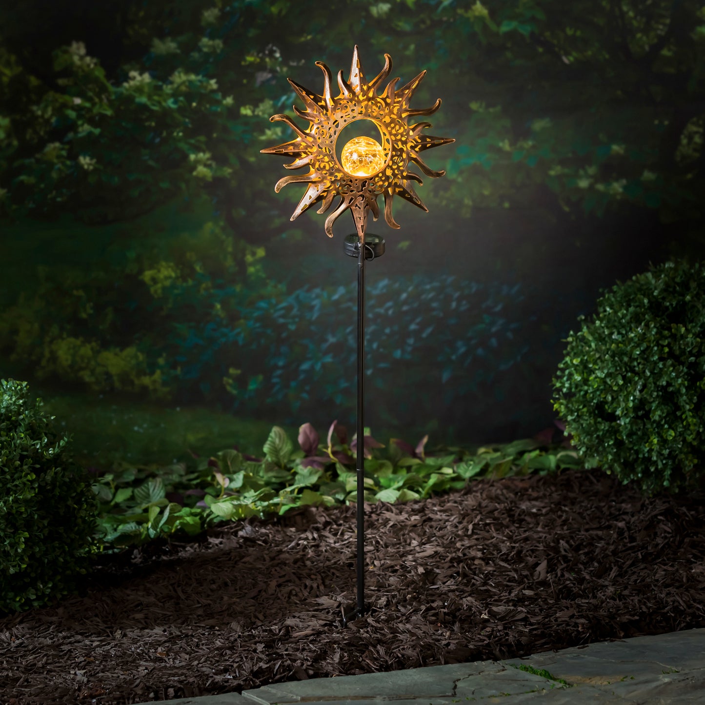 Solar Garden Stake - Celestial Design