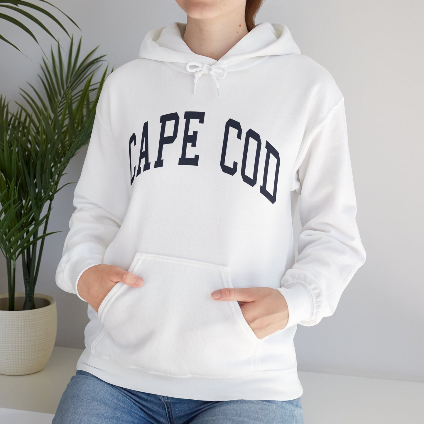 Cape Cod White Hooded Sweatshirt