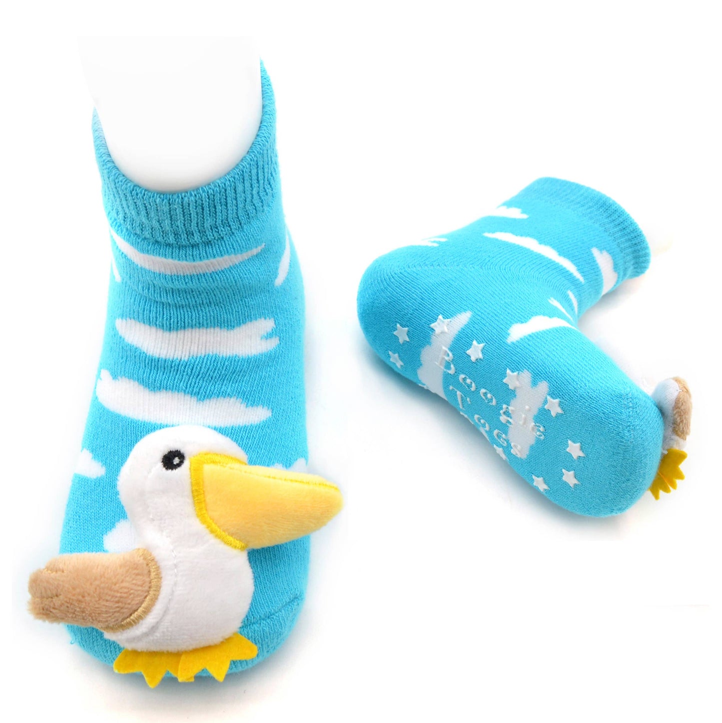Baby Pelican Boogie Toes - Baby Rattle Socks