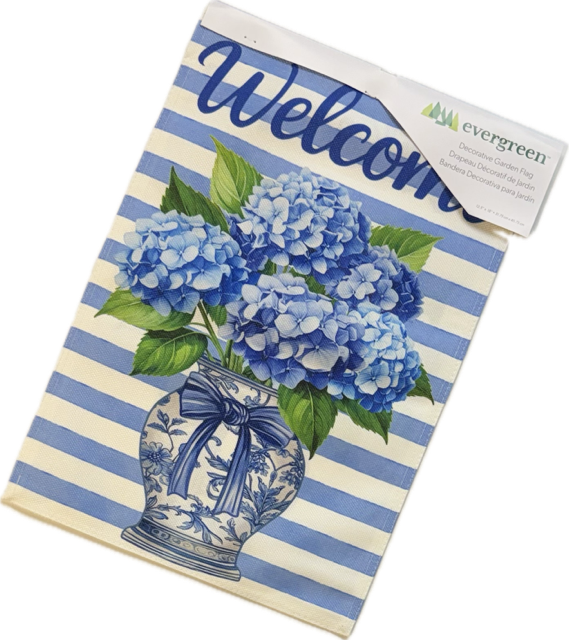 Blue Hydrangeas Garden Flag