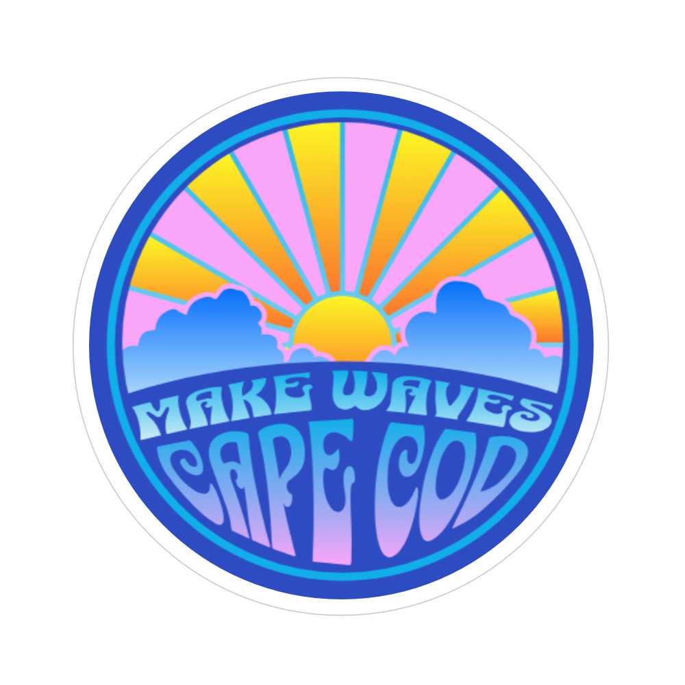 Make Waves Cape Cod Groovy Sticker