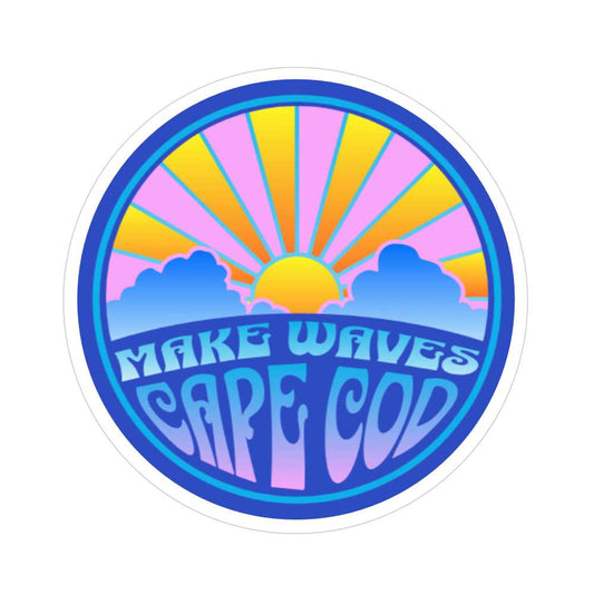 Make Waves Cape Cod Groovy Sticker
