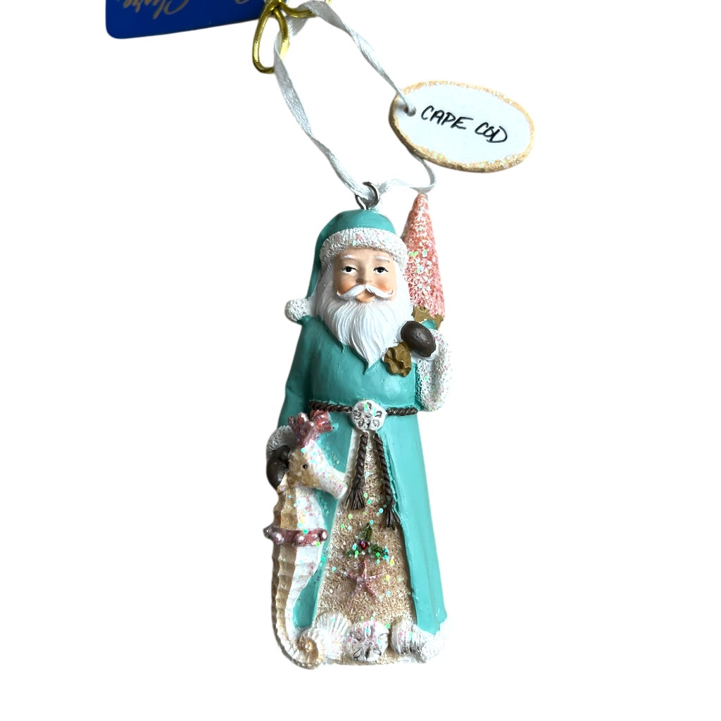 Santa Seahorse Ornament