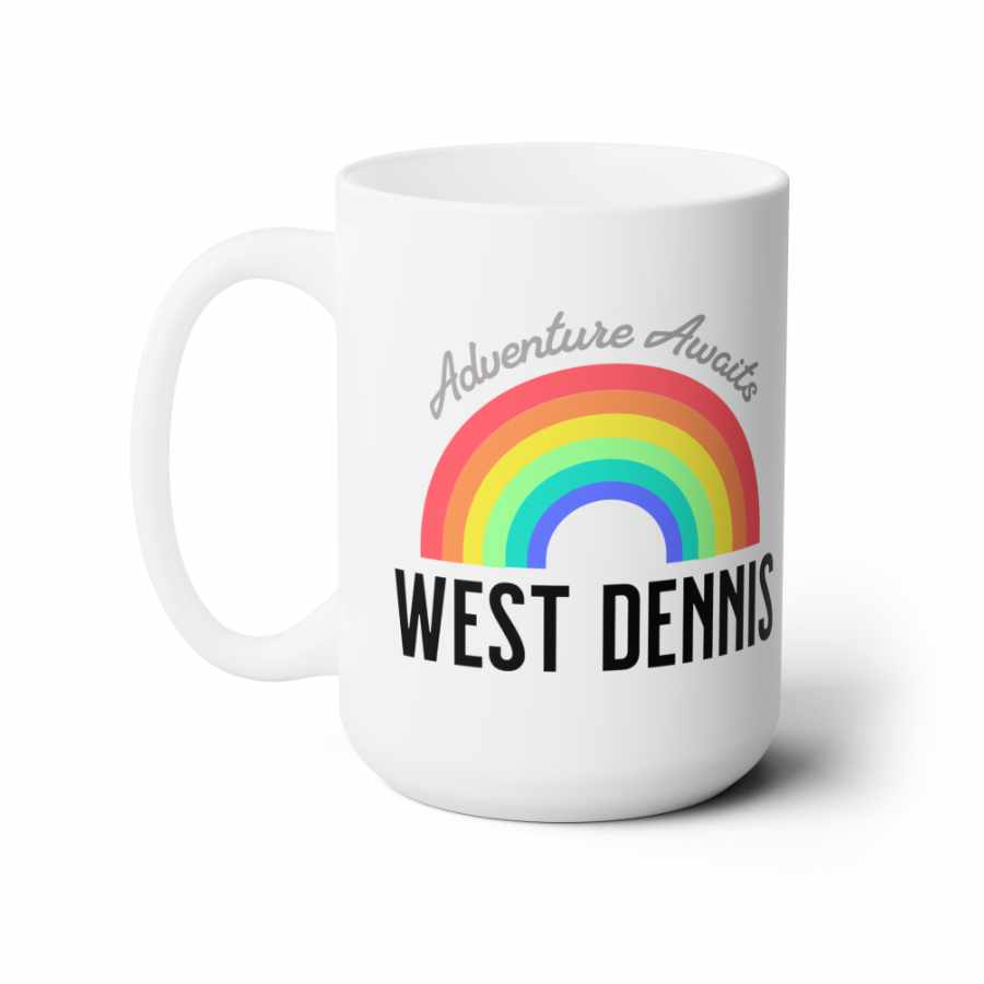 Adventure Awaits Rainbow Ceramic Mug 15oz