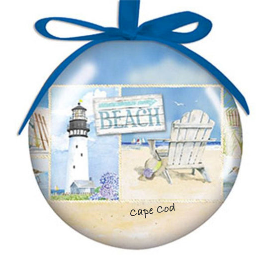 I love this Hydrangea shatterproof Cape Cod Ball Ornament! | LaBelle's General Store