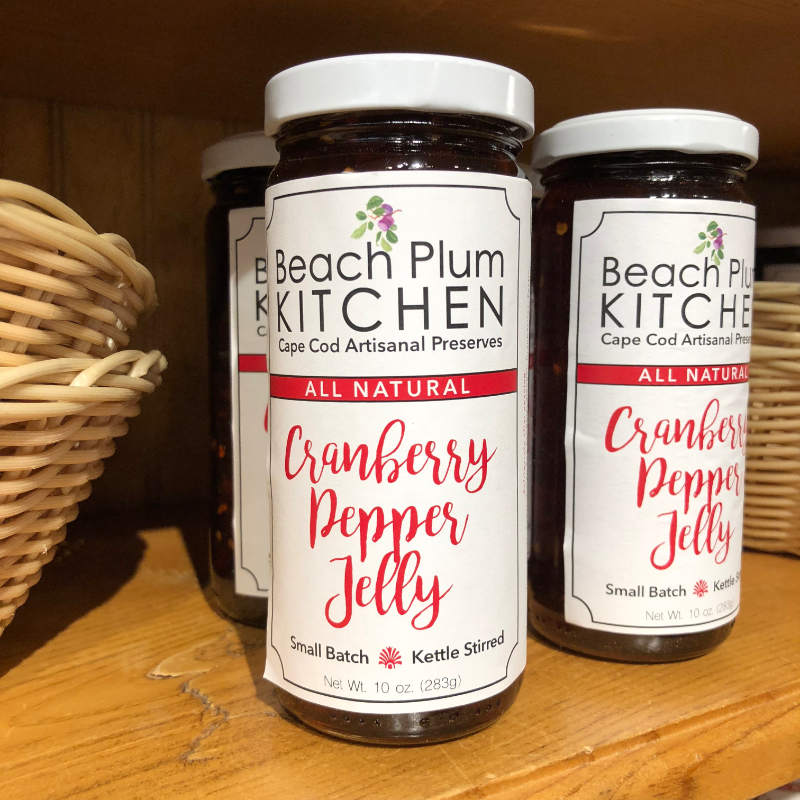 Cape Cod's Beach Plum Kitchen makes their signature amazing, artisanal Cranberry Pepper Jelly with all natural, non-gmo ingredients.