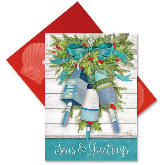 Seas & Greetings Buoys Christmas Card set