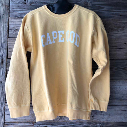 This is such a great color! Love the style and comfort of this yellow garment dyed Cape Cod Crewneck Sweatshirt | LaBelle's General Store
