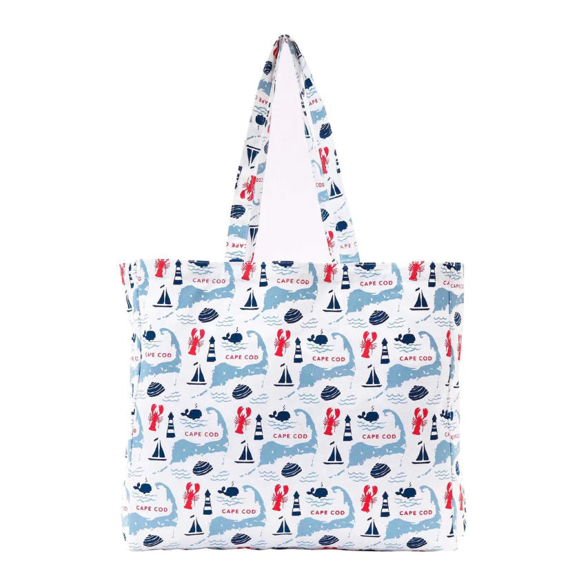 The cutest Cape Cod all over print tote bag!