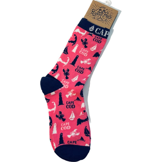 Exclusive Cape Cod Iconic pink socks