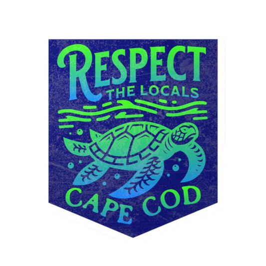 Respect the locals Cape Cod sea turtle sticker