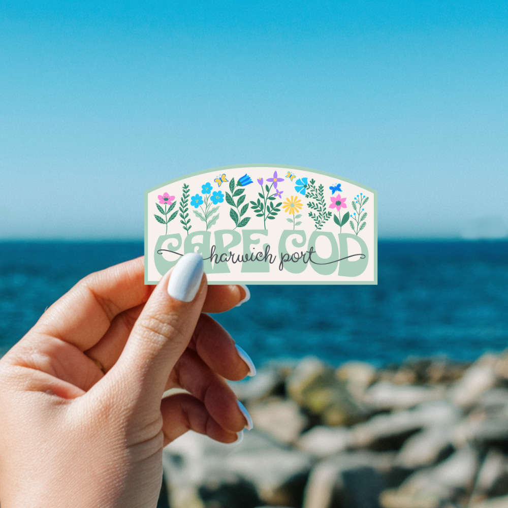 Cape Cod Wildflower Sticker - Harwich Port design