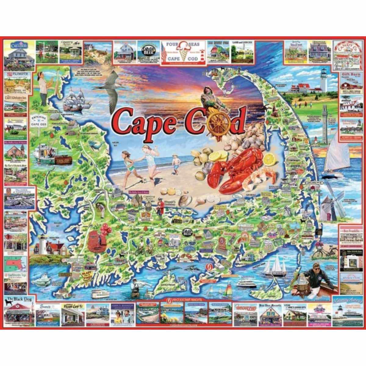 White Mountain puzzles ar the best! Map of Cape Cod Puzzle