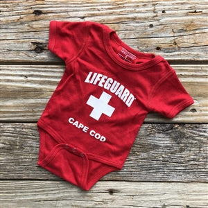 Babies look so adorable in this Cape Cod Lifeguard Onesie Bodysuit!
