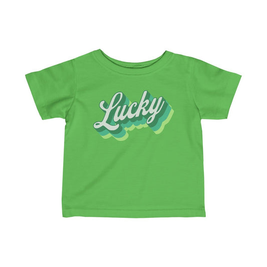 Infant apple green Lucky T-shirt | Designed on Cape Cod!