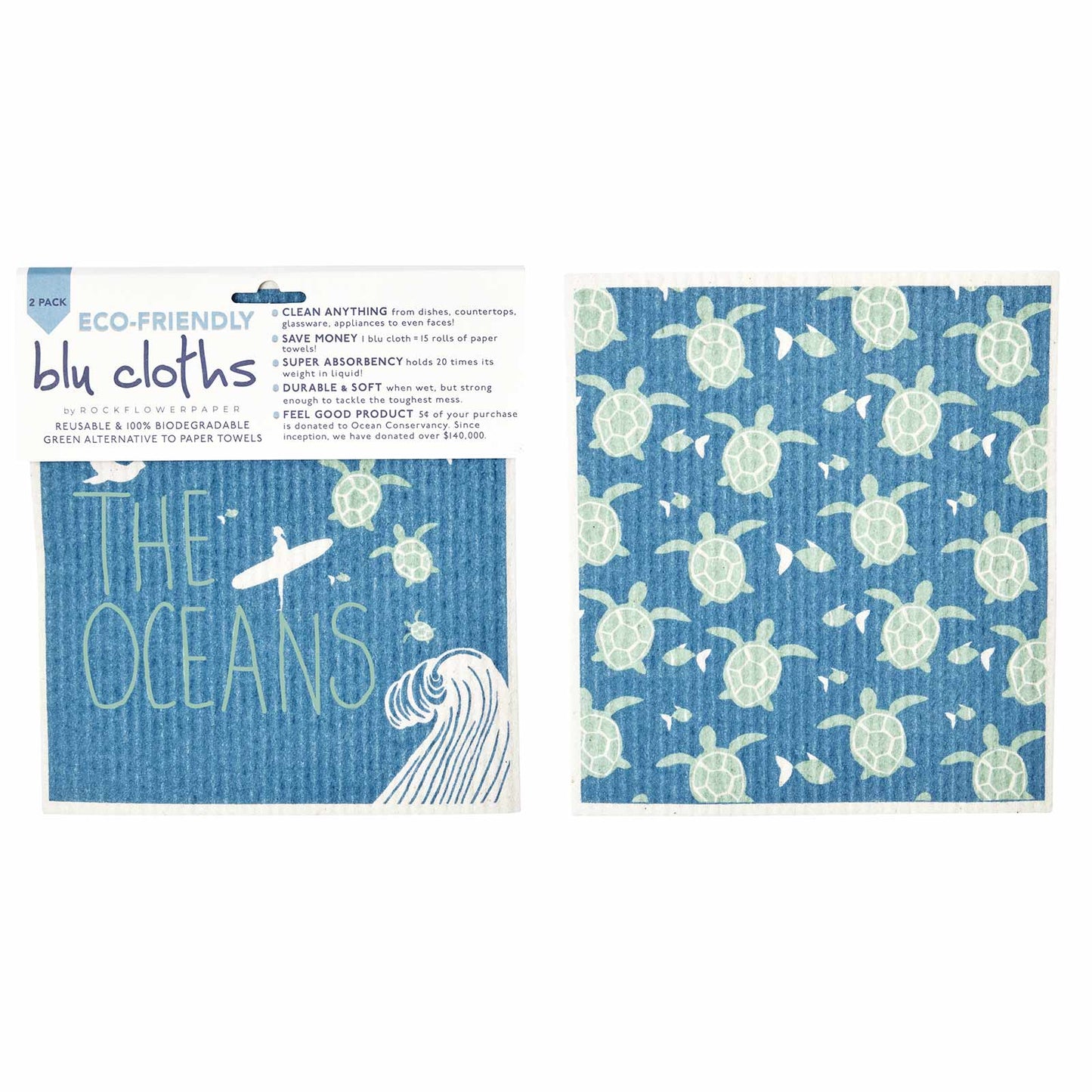 BluCloths Reusable Sponge-Cloth, Set of 2