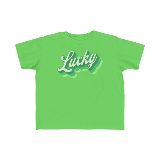 apple green Toddler sized retro Lucky T-shirt