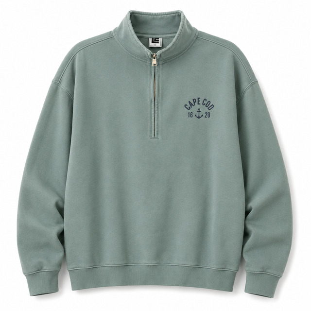 Cape Cod Anchor 1/4 Zip Sweatshirt