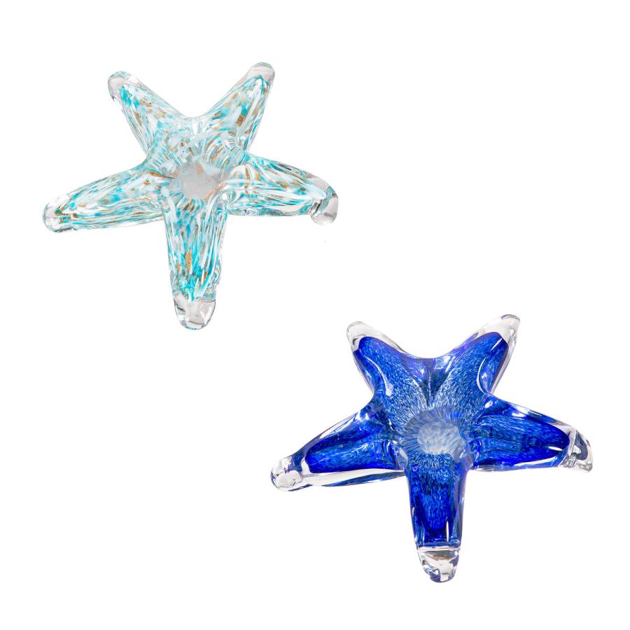 handblown glass starfish table decor