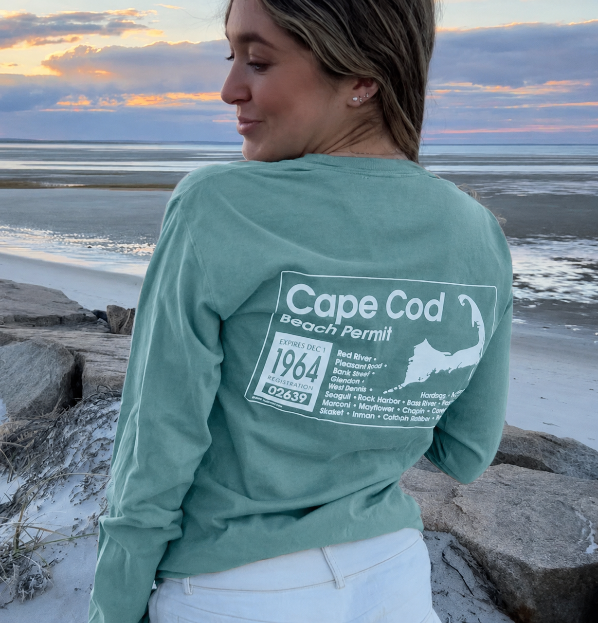 Cape Cod Beach Permit Long Sleeve Tee