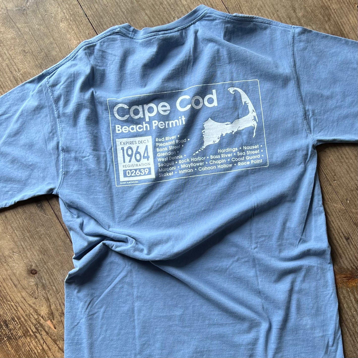 Cape Cod Beach Permit T-Shirt - Blue