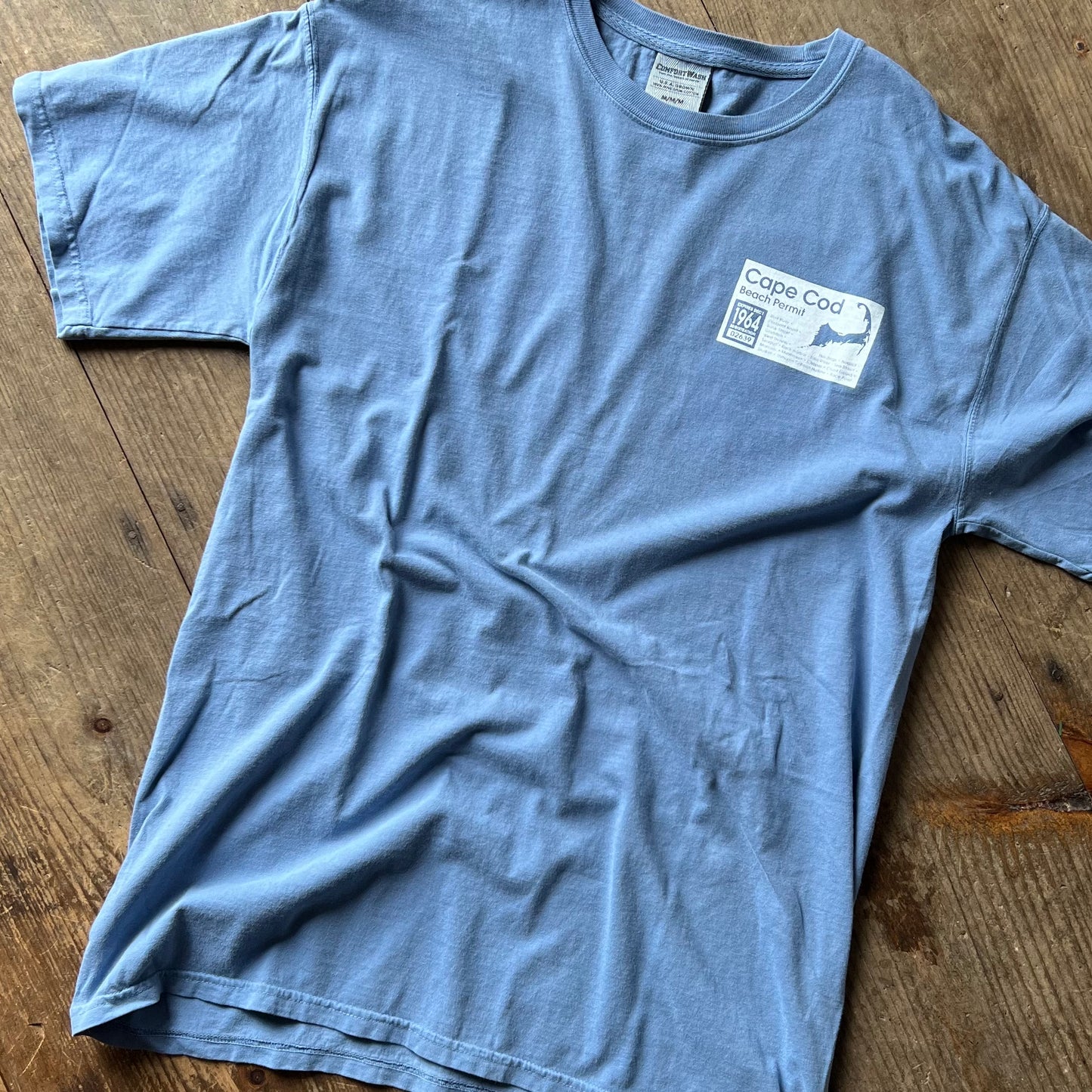 Cape Cod Beach Permit T-Shirt - Blue