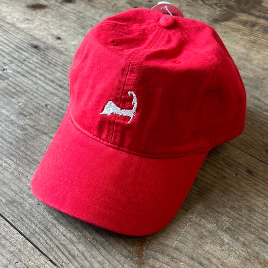 Cape Cod Map Baseball Hat - Nautical Red
