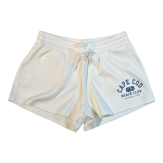 Juniors cloud fleece creamy white Cape Cod beach club short shorts