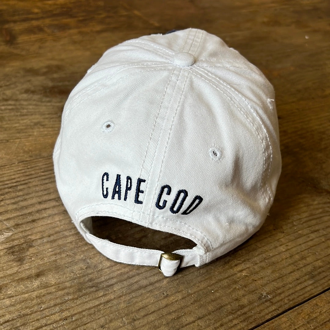 The reverse side of the Cape Cod embroidered Map Cap