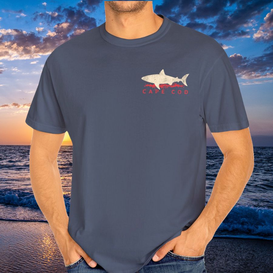 Designed on Cape Cod, our newest Shark Week T-shirt is jawsome!