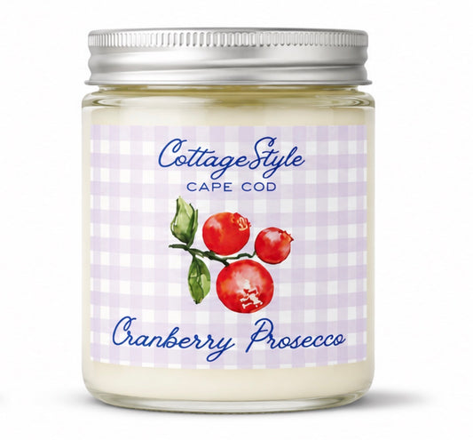 Cottage style Cape Cod made cranberry scented candle