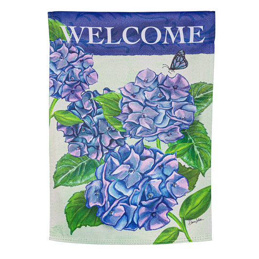 Blue Hydrangeas Garden Flag