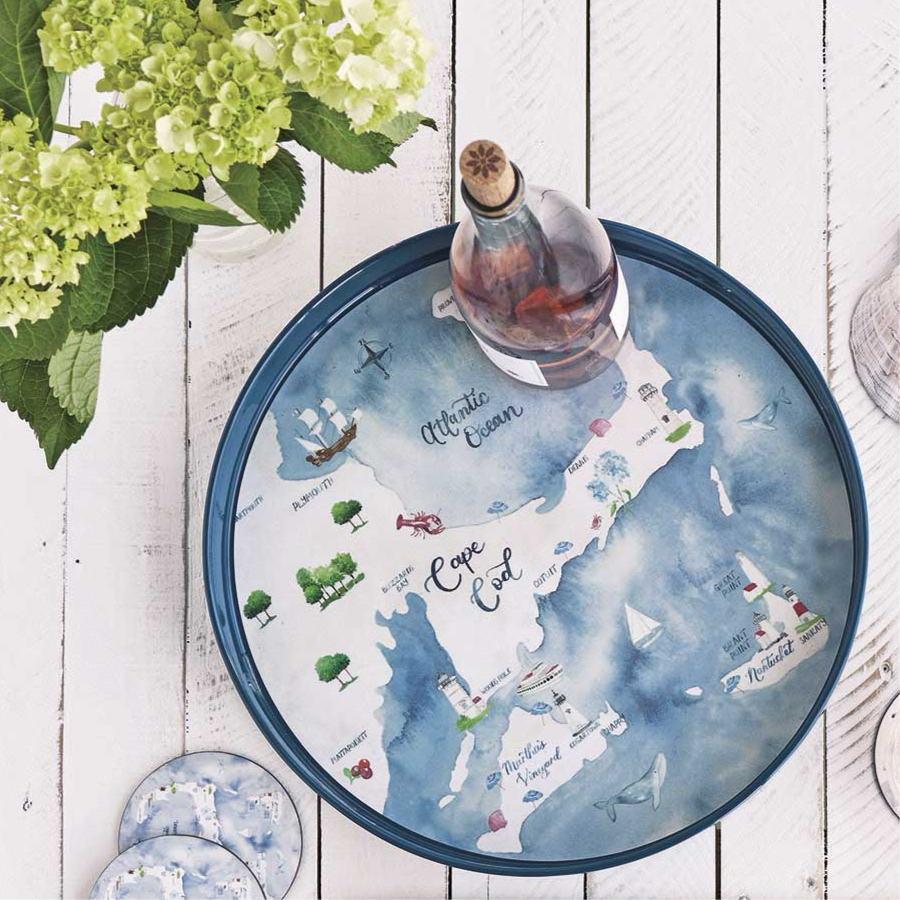 Cape Cod and the Islands Round Tray