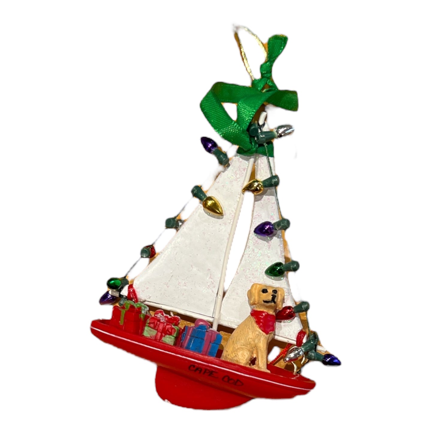 Cape Cod Sailing Dog Ornament