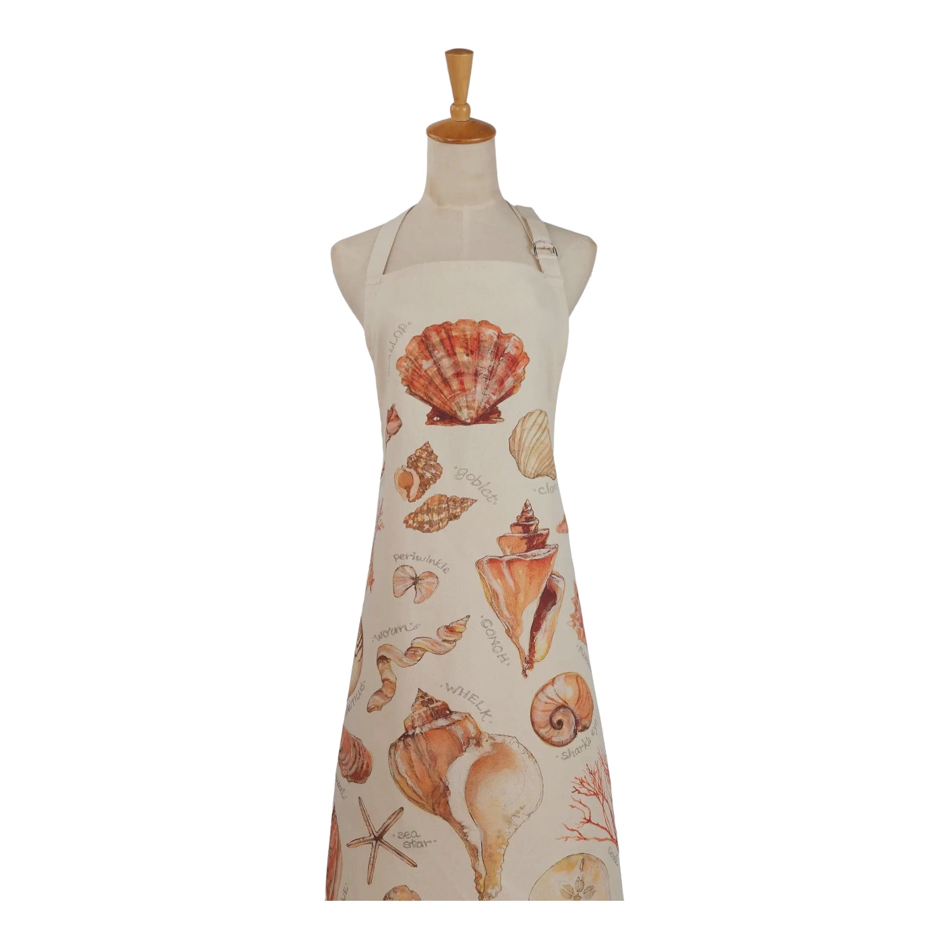 Shell design cotton apron