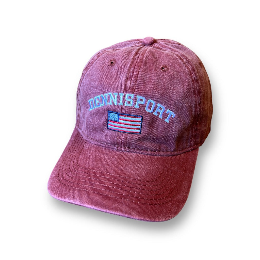 Red Dennis Port Flag baseball hat