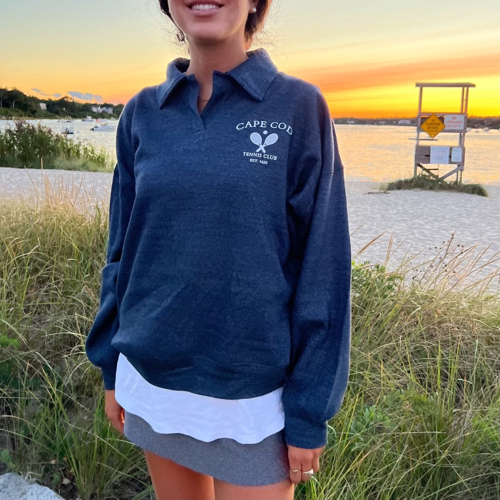 Cape Cod Henley Polo Sweatshirt