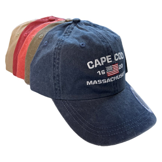 Cape Cod USA Flag 1620 Baseball Hat