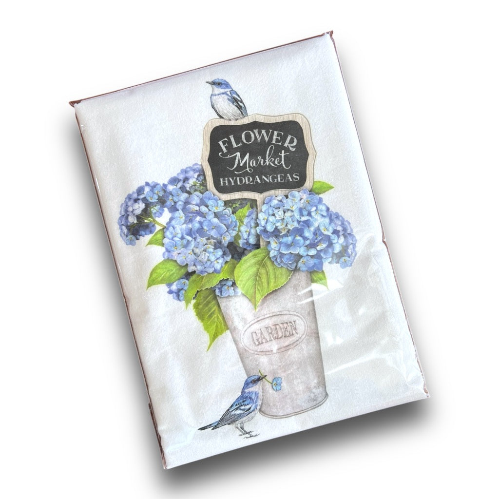 Hydrangea Flour Sack Towel | Birds