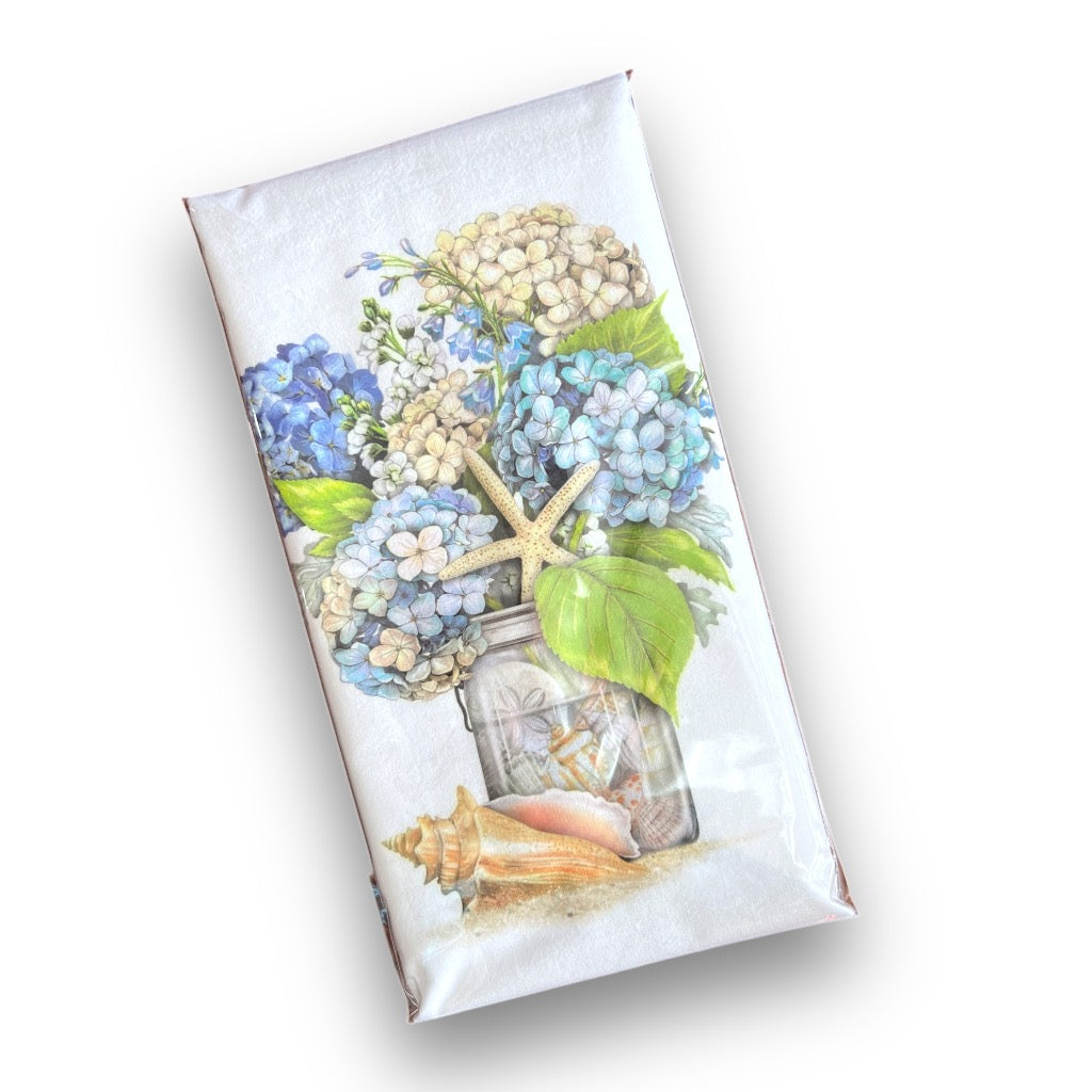 Hydrangea Flour Sack Towel | Seashells