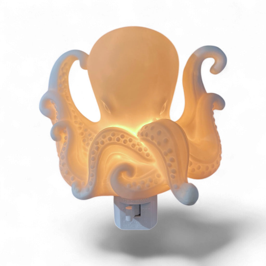 Octopus Night Light lit up