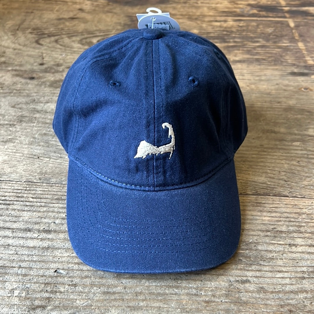 Kids Cape Cod Embroidered Map Cap Navy
