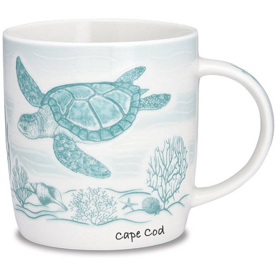 I adore this lightly embossed sea turtle mug | Atlantic Mug - Sea Turtle | LaBelle's General Store