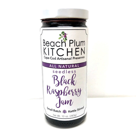 Cape Cod's Beach Plum Kitchen makes their hard-to-find, seedless Black Raspberry Jam with all natural, non-gmo ingredients.