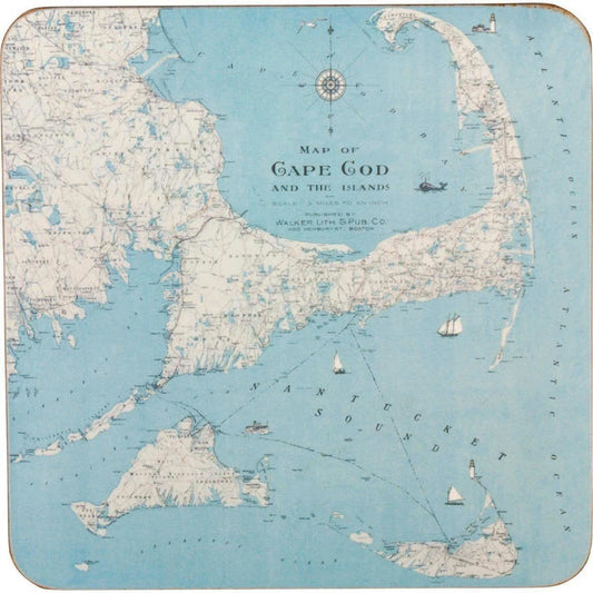 Cape Cod Coasters - Set of 4 - handsome map print