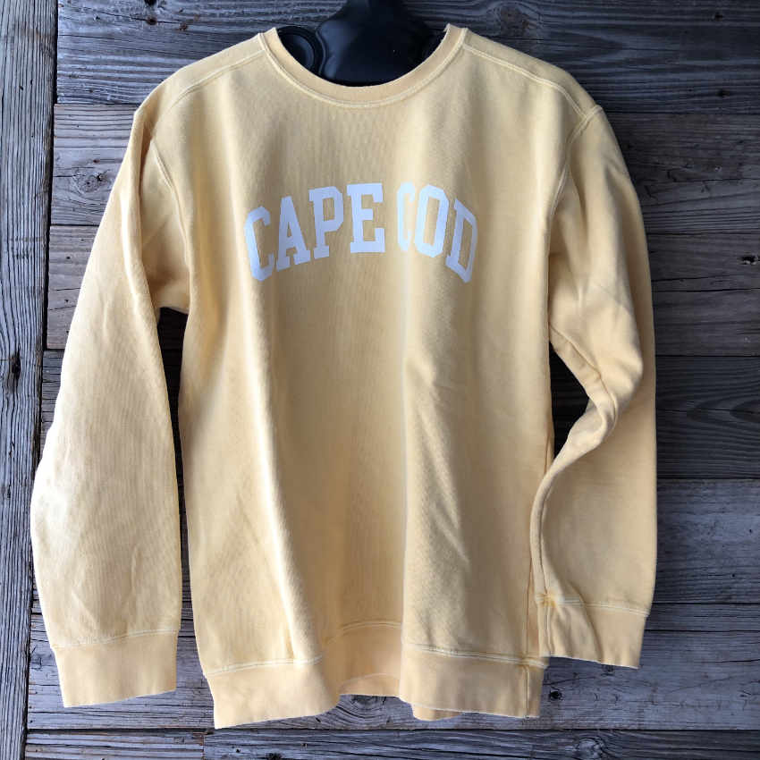 This is such a great color! Love the style and comfort of this yellow garment dyed Cape Cod Crewneck Sweatshirt | LaBelle's General Store